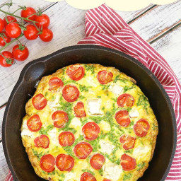 Quick Frittata with Tomatoes and Cheese