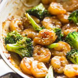 Quick Honey Garlic Shrimp and Broccoli