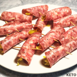 Quick Keto Salami Roll-Ups (Best Low Carb Snack!)