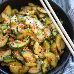 Quick Kimchi Cucumbers