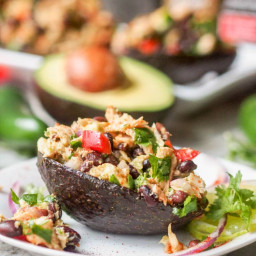 Quick Mexican Tuna Salad & Avocado Bowl Recipe {GF, DF}
