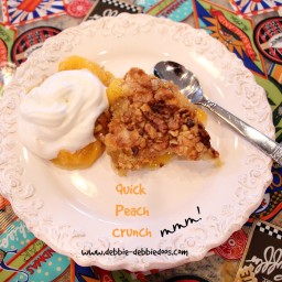 Quick Peach Crunch with Bisquick