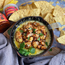 Quick Queso Fundido with Roasted Chipotle Cauliflower