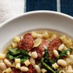 Quick Sausage, White Bean and Spinach Stew