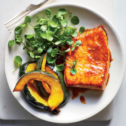 Quick-Seared Maple-Miso Salmon With Roasted Acorn Squash