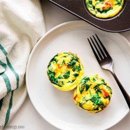 Quick Spinach and Red Pepper Egg Bites