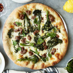 Quick Weeknight Pizza With Ricotta, Broccolini, and Sausage