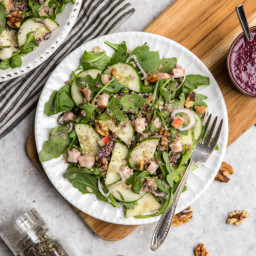 Quinoa and Arugula Salad with Blueberry Balsamic Vinaigrette