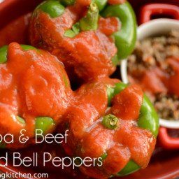Quinoa and Beef Stuffed Bell Peppers