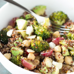 Quinoa and Roasted Broccoli Lunch Bowls