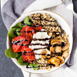 Quinoa Bowl Recipe with Roasted Tomatoes, Ricotta and Balsamic