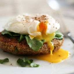 Quinoa Cakes and Poached Eggs