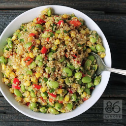 Quinoa Corn Edamame Salad (vegan, gf)