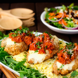 Quinoa Crusted Chicken Parmesan