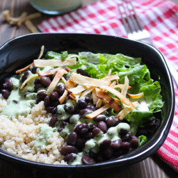 Quinoa Salad with Cilantro Jalapeño Dressing