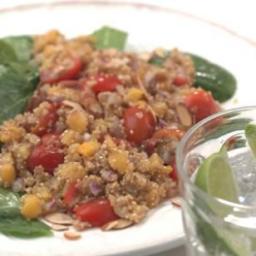 Quinoa Salad with Dried Apricots and Baby Spinach