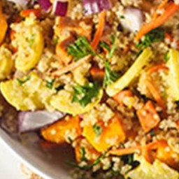 Quinoa Salad with Winter Veggies and Buffalo Chicken Sausage Recipe