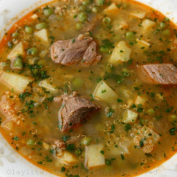 Quinoa Soup with Beef (soups de quinoa con carne)