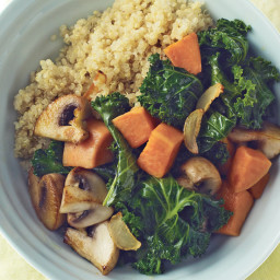 Quinoa With Mushrooms, Kale, and Sweet Potatoes