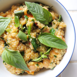 Quinoa with Tomatoes, Chickpeas and Parmesan