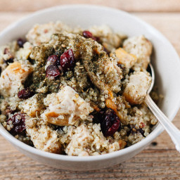 Quinoa with Za’atar, Grilled Chicken and Dried Cranberries