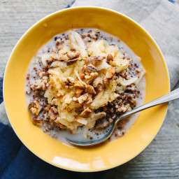Quinoatmeal with Apple and Toasted Walnuts
