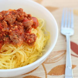 "Spaghetti" with Roasted Red Pepper Sauce