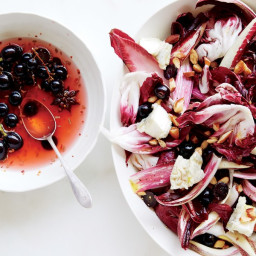 Radicchio Salad with Pickled Grapes and Goat Cheese