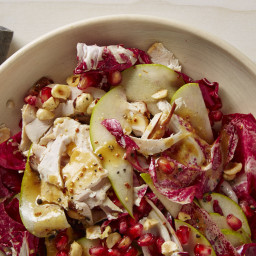 Radicchio Salad with Turkey, Pear, and Pomegranate