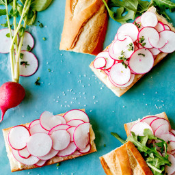 Radish Sandwiches With Butter And Salt