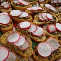 Radishes with Butter, Crusty Bread And Sea Salt