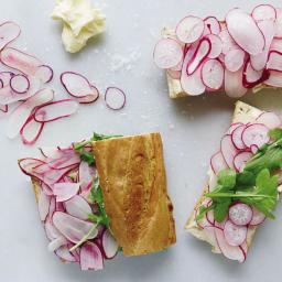 Radish Sandwiches with Butter and Salt