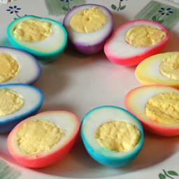 Rainbow Colored Easter Eggs
