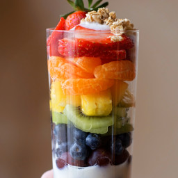 Rainbow Fruit and Yogurt Parfaits