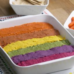 Rainbow Hummus Recipe by Tasty