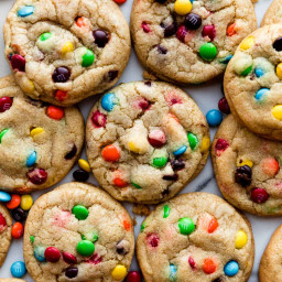 Rainbow M&M Cookies (Easy Recipe)