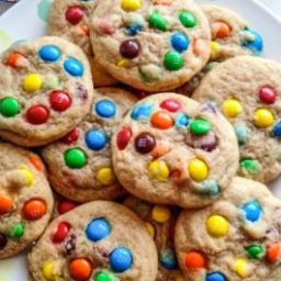 Rainbow M&M Cookies