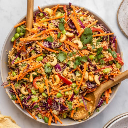 Rainbow Quinoa Salad with Red Curry Dressing