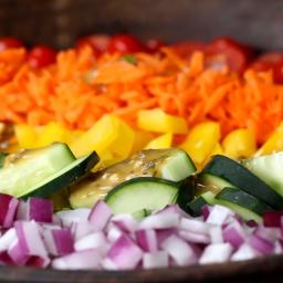 Rainbow Veggie Salad Recipe by Tasty