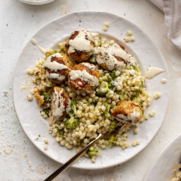 Ranch Chicken Meatballs with Broccoli Couscous.