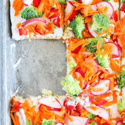Ranch Cream Cheese Vegetable Pizza