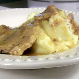 Ranch House Crock Pot Pork Chops with Parmesan Mashed Potatoes