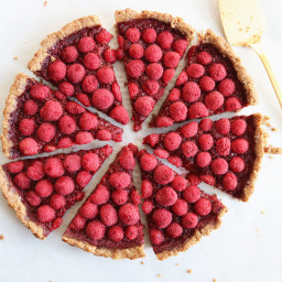Raspberry Pecan Crust Pie