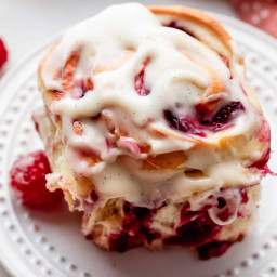 Raspberry Sweet Rolls with Cream Cheese Icing