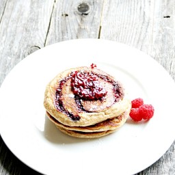 Raspberry Swirl Buttermilk Pancakes