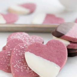 Raspberry Valentine Sugar Cookies