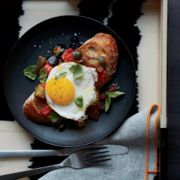 Ratatouille Toasts with Fried Eggs