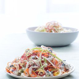 Raw Apple, Fennel, and Carrot Spiralized Salad