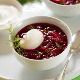 Raw or Nearly-Raw Cold Beet Borscht