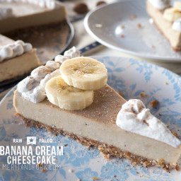 Raw Paleo Banana Cream Cheesecake